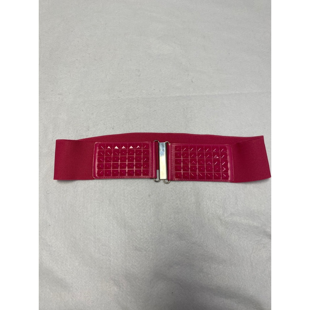 Hot Pink Studded Y2K Elastic Wide Belt Women's Fashion Accessory